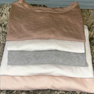 5pc Bench Women’s T-Shirts Size Medium Neutral Colored Bundle Plain Crew Neck